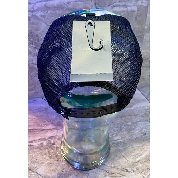 Hurley Men's Balboa Trucker Hat Black Multicolor Tropical Snapback One Size - Picture 5 of 10